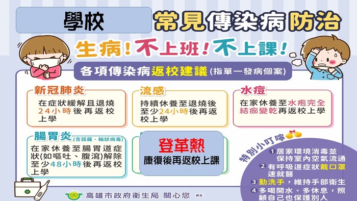 【防疫宣導】登革熱快篩陰性後之自主健康管理，請務必執行防疫措施。圖片