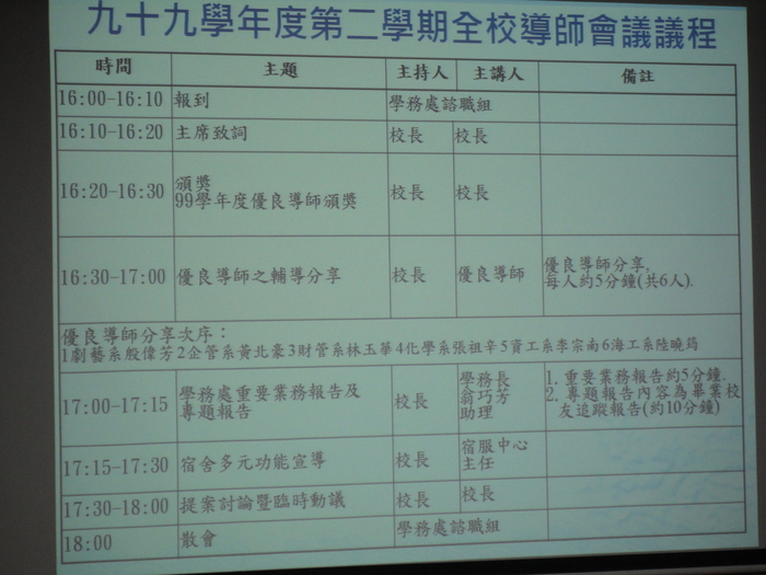 992全校導師會議圖片