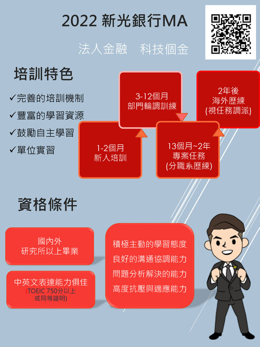 [徵才說明會] 新光銀行徵才說明會在中山，0309新未來、你來圖片